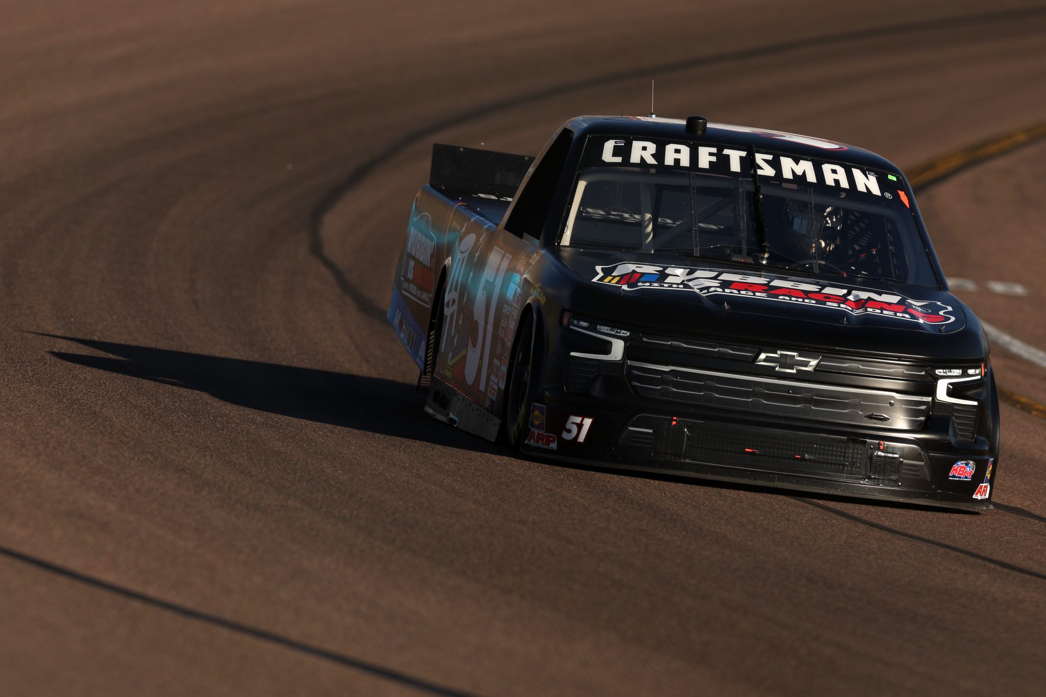 AVONDALE, ARIZONA - NOVEMBER 03: Jack Wood, driver of the #51 Rubbin' is Racing Chevrolet, drives during qualifying for the NASCAR Craftsman Truck Series Craftsman 150 at Phoenix Raceway on November 03, 2023 in Avondale, Arizona. (Photo by Christian Petersen/Getty Images) | Getty Images