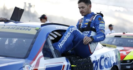 AVONDALE, ARIZONA - NOVEMBER 05: Kyle Larson, driver of the #5 HendrickCars.com Chevrolet, exits his c after the NASCAR Cup Series Championship at Phoenix Raceway on November 05, 2023 in Avondale, Arizona. (Photo by James Gilbert/Getty Images) | Getty Images