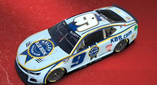 Visit Kelley Blue Book sponsoring Chase Elliott in two races during 2024 season page