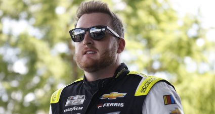 INDIANAPOLIS, INDIANA - AUGUST 13: Ty Dillon, driver of the #77 Raze Tea Chevrolet, waits backstage during pre-race ceremonies prior to the NASCAR Cup Series Verizon 200 at the Brickyard at Indianapolis Motor Speedway on August 13, 2023 in Indianapolis, Indiana. (Photo by Sean Gardner/Getty Images) | Getty Images