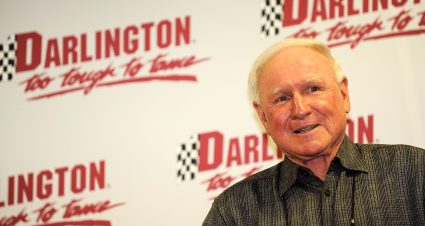 DARLINGTON, SC - APRIL 22:  NASCAR legend Cale Yarborough speaks with the media while attending a promotional event for the Southern 500 on April 22, 2009 at Darlington Raceway in Darlington, South Carolina.  (Photo by Rusty Jarrett/Getty Images for Darlington Raceway) | Getty Images