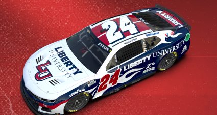 William Byron’s 2024 #24 Liberty University Chevrolet paint scheme.