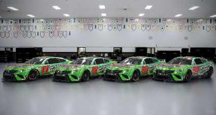 Denny Hamlin’s 2023 #11 Interstate Batteries Toyota paint scheme.