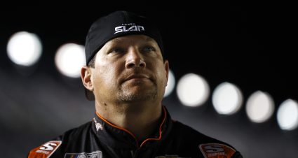DAYTONA BEACH, FLORIDA - FEBRUARY 15: BJ McLeod, driver of the #78 Power Slap Rumble Chevrolet, looks on during qualifying for the Busch Light Pole at Daytona International Speedway on February 15, 2023 in Daytona Beach, Florida. (Photo by Sean Gardner/Getty Images) | Getty Images