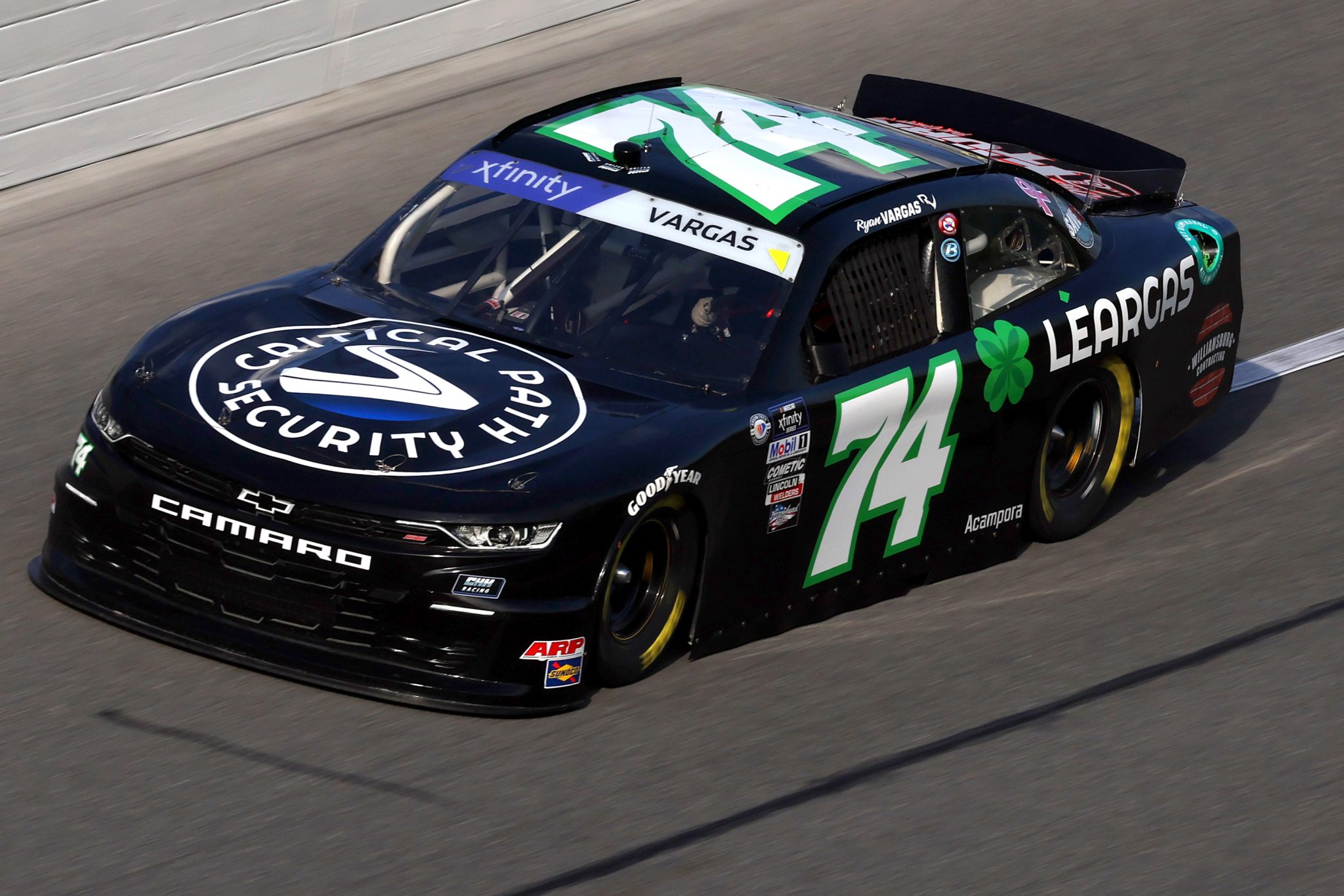 DAYTONA BEACH, FLORIDA - FEBRUARY 17: Ryan Vargas, driver of the #74 Leargas Security Chevrolet, drives during practice for the NASCAR Xfinity Series Beef. It's What's For Dinner. 300 at Daytona International Speedway on February 17, 2023 in Daytona Beach, Florida. (Photo by Mike Ehrmann/Getty Images) | Getty Images