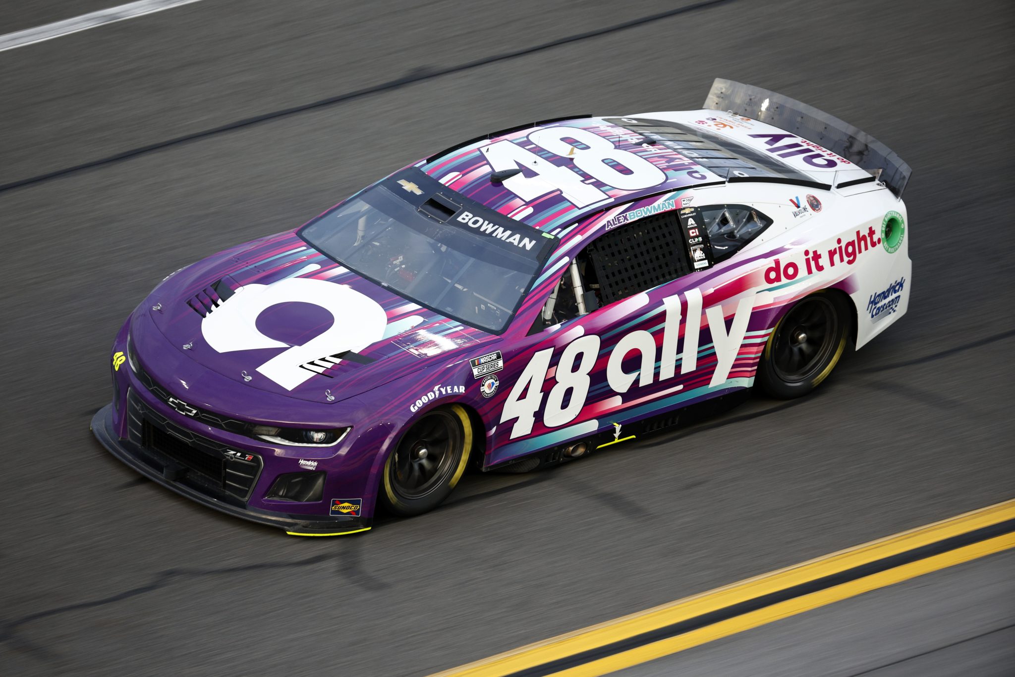 DAYTONA BEACH, FLORIDA - FEBRUARY 17: Alex Bowman, driver of the #48 Ally Chevrolet, drives during practice for the NASCAR Cup Series 65th Annual Daytona 500 at Daytona International Speedway on February 17, 2023 in Daytona Beach, Florida. (Photo by Jared C. Tilton/Getty Images) | Getty Images
