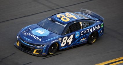 DAYTONA BEACH, FLORIDA - FEBRUARY 17: Jimmie Johnson, driver of the #84 Carvana Chevrolet, drives during practice for the NASCAR Cup Series 65th Annual Daytona 500 at Daytona International Speedway on February 17, 2023 in Daytona Beach, Florida. (Photo by Jared C. Tilton/Getty Images) | Getty Images