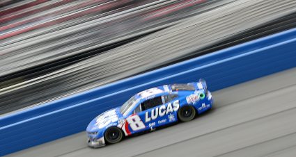 FONTANA, CALIFORNIA - FEBRUARY 26: Kyle Busch, driver of the #8 Lucas Oil Chevrolet, drives during the NASCAR Cup Series Pala Casino 400 at Auto Club Speedway on February 26, 2023 in Fontana, California. (Photo by Meg Oliphant/Getty Images) | Getty Images