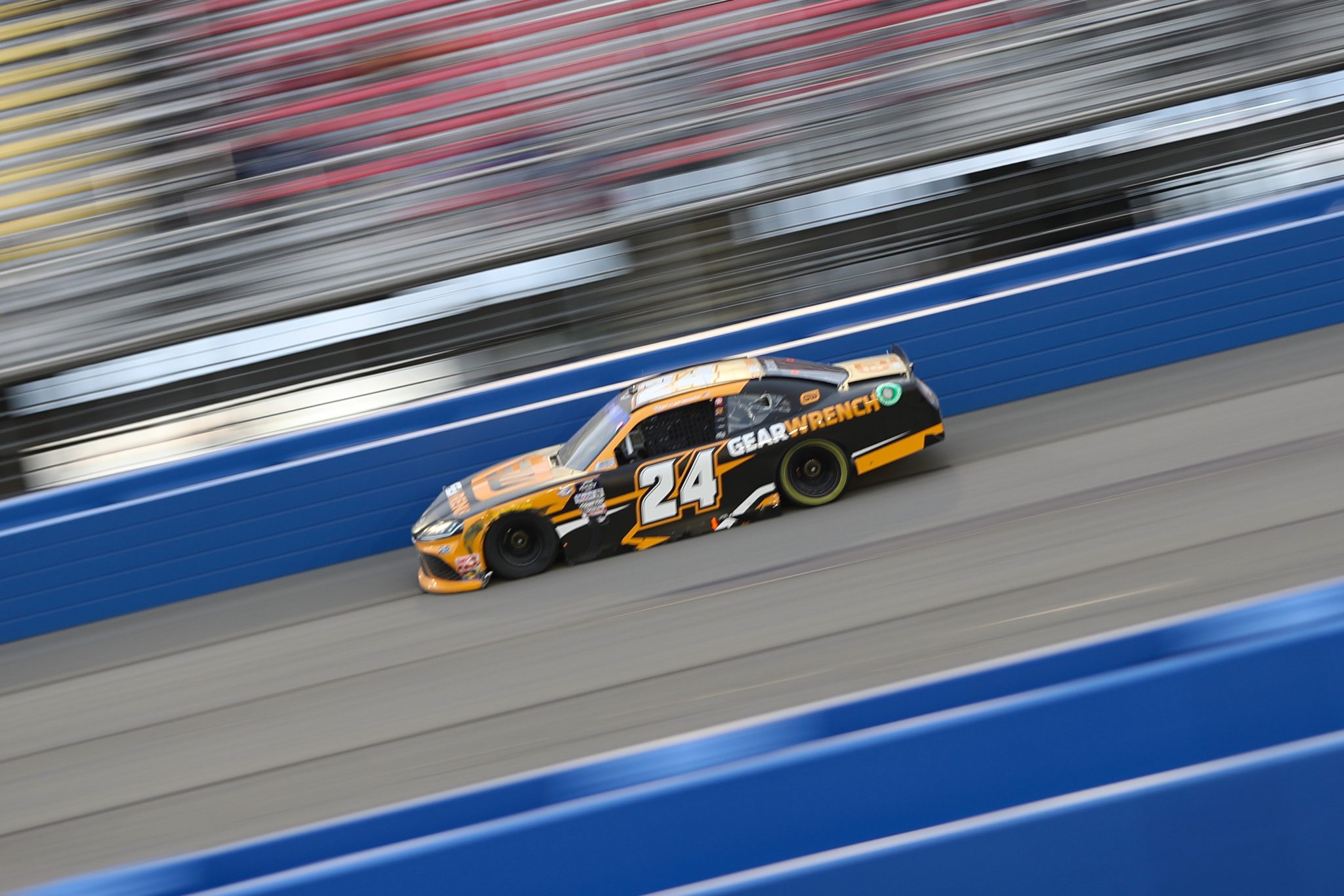 FONTANA, CALIFORNIA - FEBRUARY 26: Tyler Reddick, driver of the #24 GearWrench Toyota, drives during the NASCAR Xfinity Series Production Alliance Group 300 at Auto Club Speedway on February 26, 2023 in Fontana, California. (Photo by Meg Oliphant/Getty Images) | Getty Images