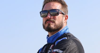 FORT WORTH, TEXAS - SEPTEMBER 24: JJ Yeley, driver of the #66 Precision Construction & Roofing Ford, looks on during practice for the NASCAR Xfinity Series Andy's Frozen Custard 300 at Texas Motor Speedway on September 24, 2022 in Fort Worth, Texas. (Photo by Jonathan Bachman/Getty Images) | Getty Images