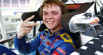 AVONDALE, ARIZONA - NOVEMBER 06: Jesse Love, driver of the #16 NAPA Auto Parts Toyota, celebrates winning the 2021 ARCA Menards Series Championship after the ARCA Arizona Lottery 100 at Phoenix Raceway on November 06, 2021 in Avondale, Arizona. (Photo by Jared C. Tilton/Getty Images) | Getty Images