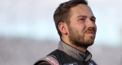 LAS VEGAS, NEVADA - MARCH 04: Kyle Weatherman, driver of the #92 PORAC Chevrolet, waits on the grid during qualifying for the NASCAR Xfinity Series Alsco Uniforms 300 at Las Vegas Motor Speedway on March 04, 2022 in Las Vegas, Nevada. (Photo by Meg Oliphant/Getty Images) | Getty Images