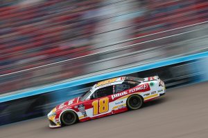 AVONDALE, ARIZONA - MARCH 11: Sammy Smith, driver of the #18 Pilot Flying J Toyota, drives during the NASCAR Xfinity Series United Rentals 200 at Phoenix Raceway on March 11, 2023 in Avondale, Arizona. (Photo by Meg Oliphant/Getty Images) | Getty Images