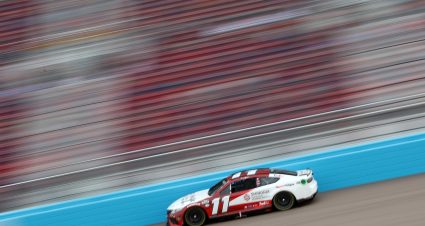 AVONDALE, ARIZONA - MARCH 10: Denny Hamlin, driver of the #11 Shingrix Toyota, drives during practice for the NASCAR Cup Series United Rentals Work United 500 at Phoenix Raceway on March 10, 2023 in Avondale, Arizona. (Photo by Meg Oliphant/Getty Images) | Getty Images