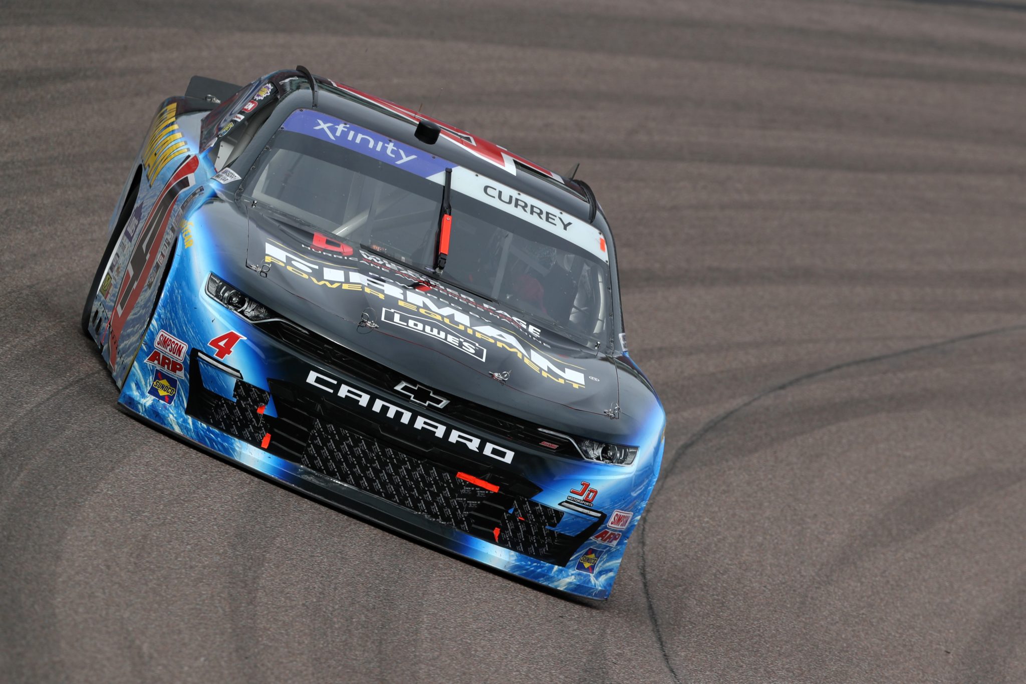 AVONDALE, ARIZONA - MARCH 11: Bayley Currey, driver of the #4 Mikes Weather Page/Firman Chevrolet, drives during qualifying for the NASCAR Xfinity Series United Rentals 200 at Phoenix Raceway on March 11, 2023 in Avondale, Arizona. (Photo by Meg Oliphant/Getty Images) | Getty Images
