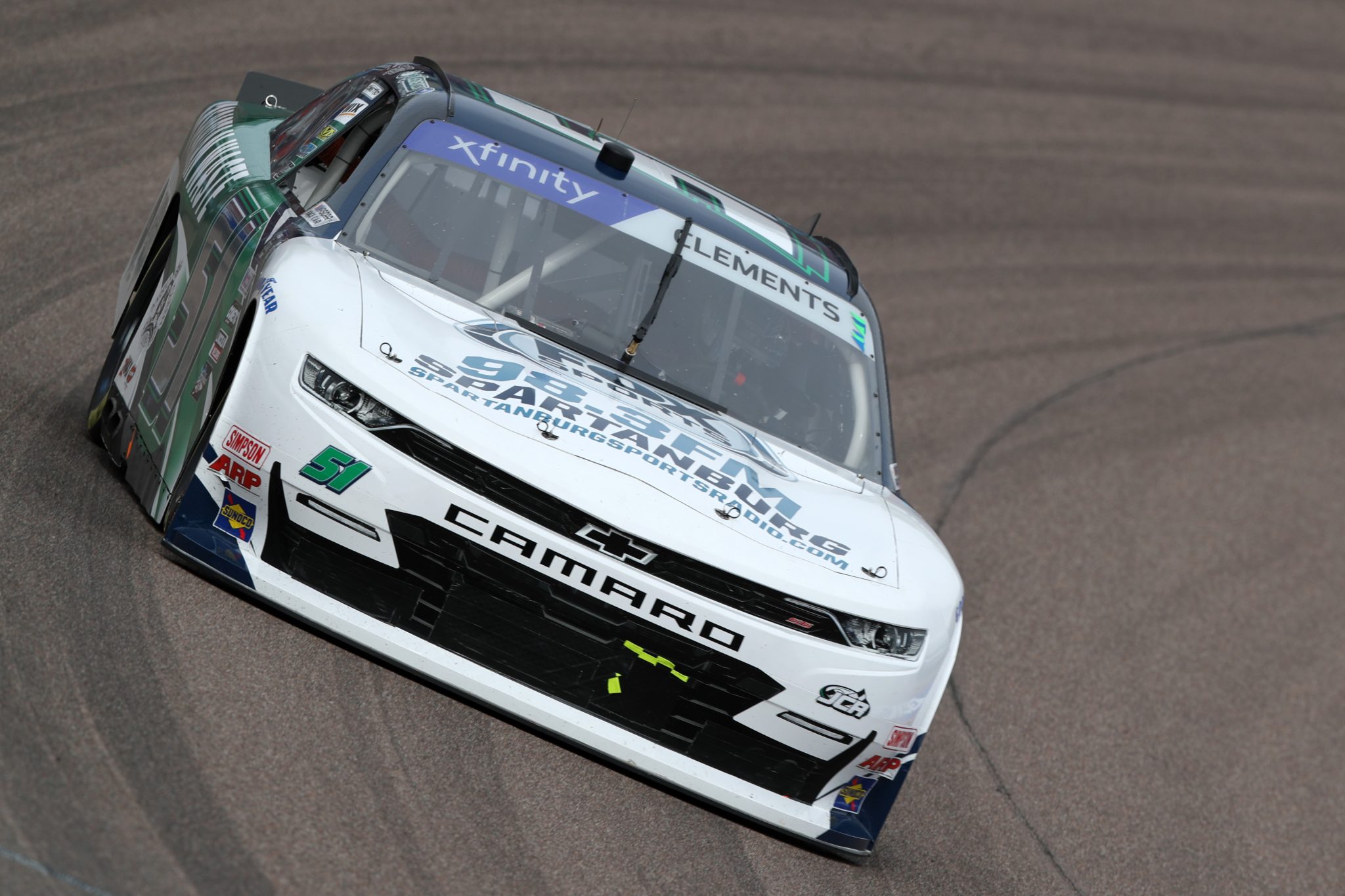 AVONDALE, ARIZONA - MARCH 11: Jeremy Clements, driver of the #51 Fox Sports/Spartan Waste Chevrolet, drives during qualifying for the NASCAR Xfinity Series United Rentals 200 at Phoenix Raceway on March 11, 2023 in Avondale, Arizona. (Photo by Meg Oliphant/Getty Images) | Getty Images