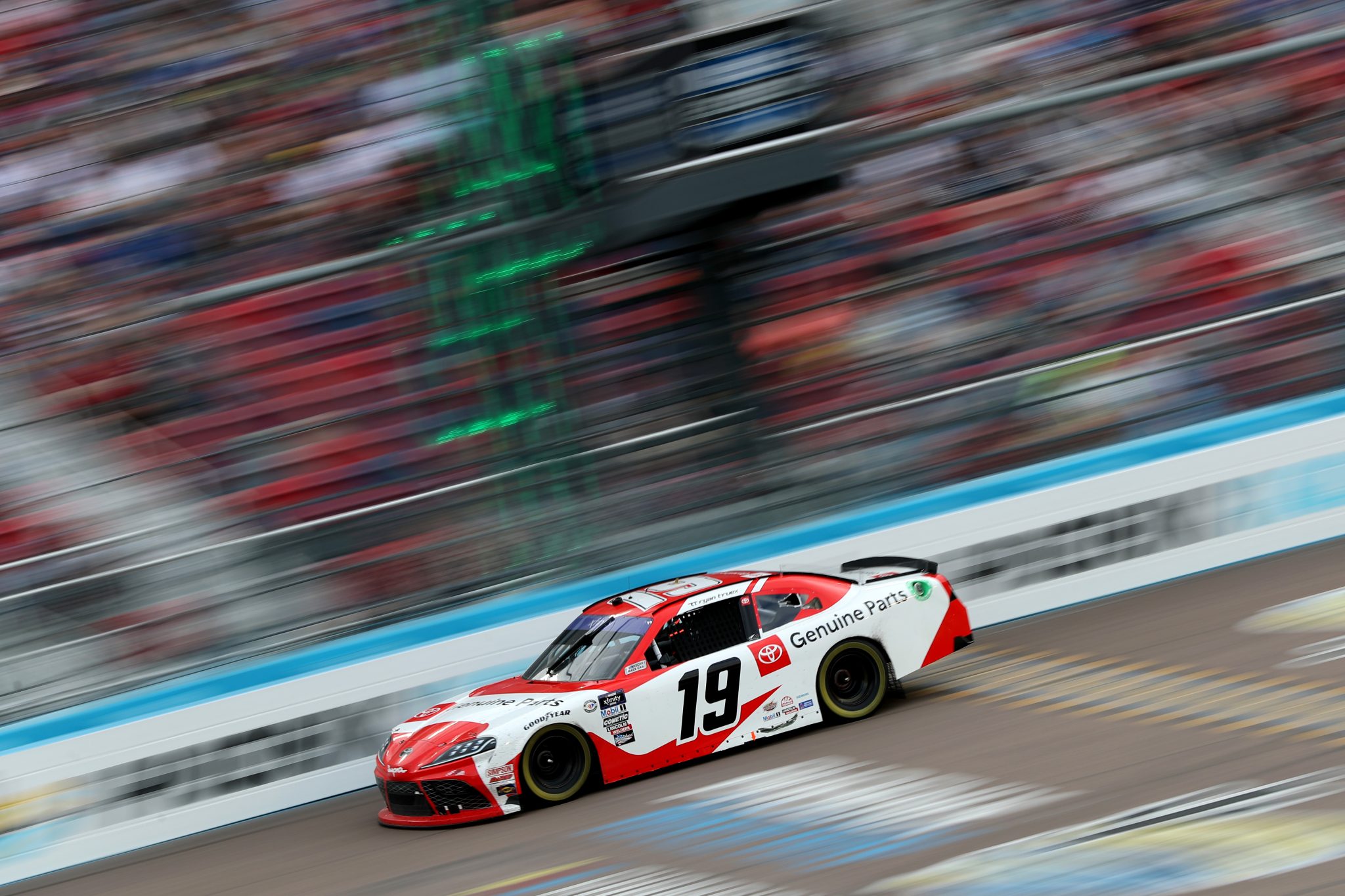AVONDALE, ARIZONA - MARCH 11: Ryan Truex, driver of the #19 Toyota Genuine Parts Toyota, drives during the NASCAR Xfinity Series United Rentals 200 at Phoenix Raceway on March 11, 2023 in Avondale, Arizona. (Photo by Meg Oliphant/Getty Images) | Getty Images