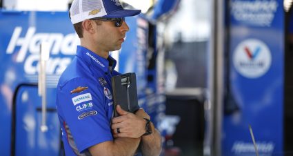 LOS ANGELES, CALIFORNIA - FEBRUARY 04: Crew chief Cliff Daniels waits in the garage area during practice for the NASCAR Clash at the Coliseum at Los Angeles Coliseum on February 04, 2023 in Los Angeles, California. (Photo by Jared C. Tilton/Getty Images) | Getty Images