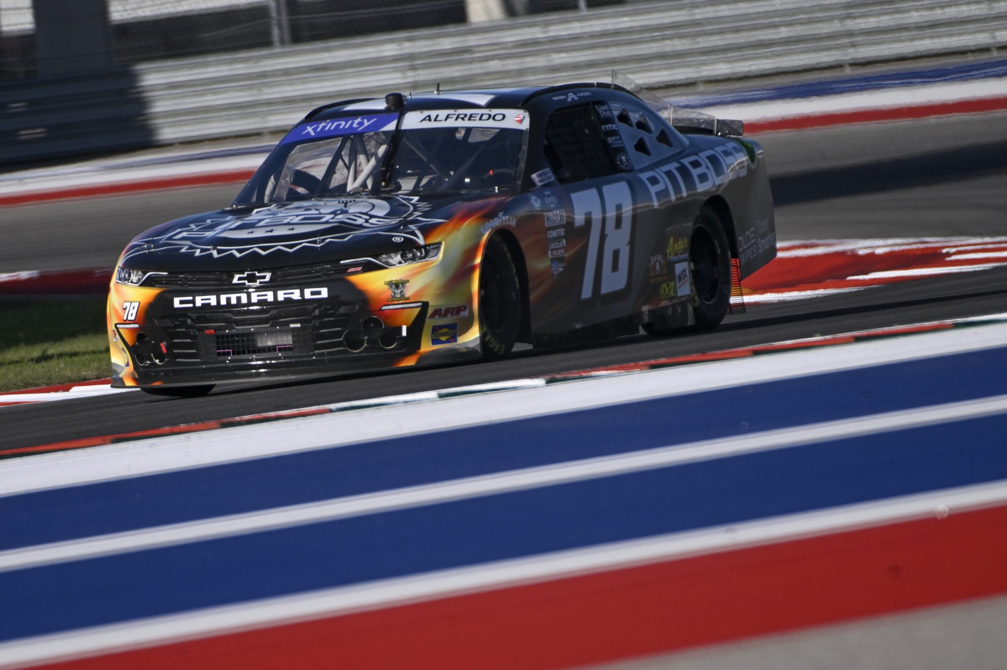 AUSTIN, TEXAS - MARCH 24: Anthony Alfredo, driver of the #78 Pit Boss Chevrolet, drives during practice for the NASCAR Xfinity Series Pit Boss 250 at Circuit of The Americas on March 24, 2023 in Austin, Texas. (Photo by Logan Riely/Getty Images) | Getty Images
