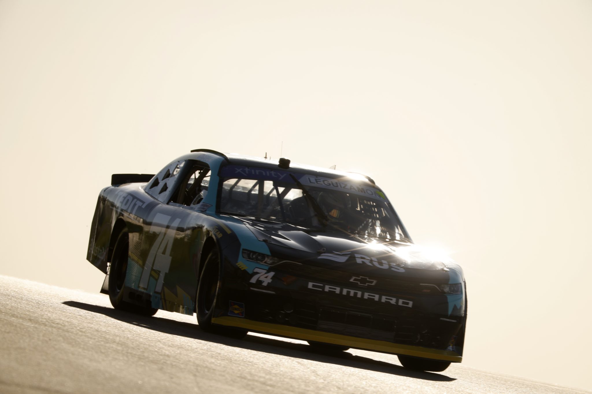 AUSTIN, TEXAS - MARCH 24: Baltazar Leguizamon, driver of the #74 TEDIT/Altstadt Brewery Chevrolet, drives during practice for the NASCAR Xfinity Series Pit Boss 250 at Circuit of The Americas on March 24, 2023 in Austin, Texas. (Photo by Chris Graythen/Getty Images) | Getty Images