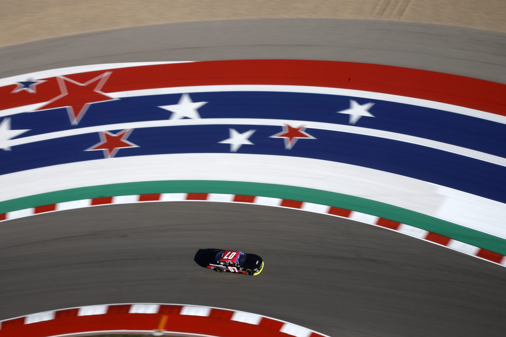 AUSTIN, TEXAS - MARCH 24: Carson Hocevar, driver of the #07 Engine Parts Plus Chevrolet, drives during practice for the NASCAR Xfinity Series Pit Boss 250 at Circuit of The Americas on March 24, 2023 in Austin, Texas. (Photo by Sean Gardner/Getty Images) | Getty Images