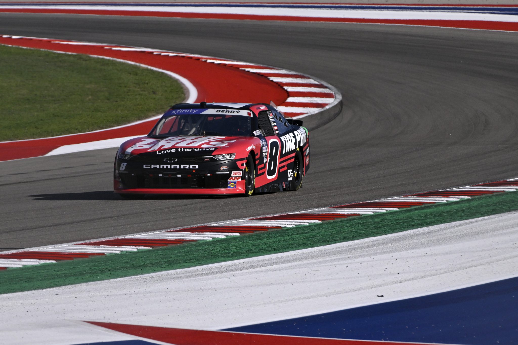 AUSTIN, TEXAS - MARCH 24: Josh Berry, driver of the #8 Tire Pros Love The Drive Chevrolet, drives during practice for the NASCAR Xfinity Series Pit Boss 250 at Circuit of The Americas on March 24, 2023 in Austin, Texas. (Photo by Logan Riely/Getty Images) | Getty Images