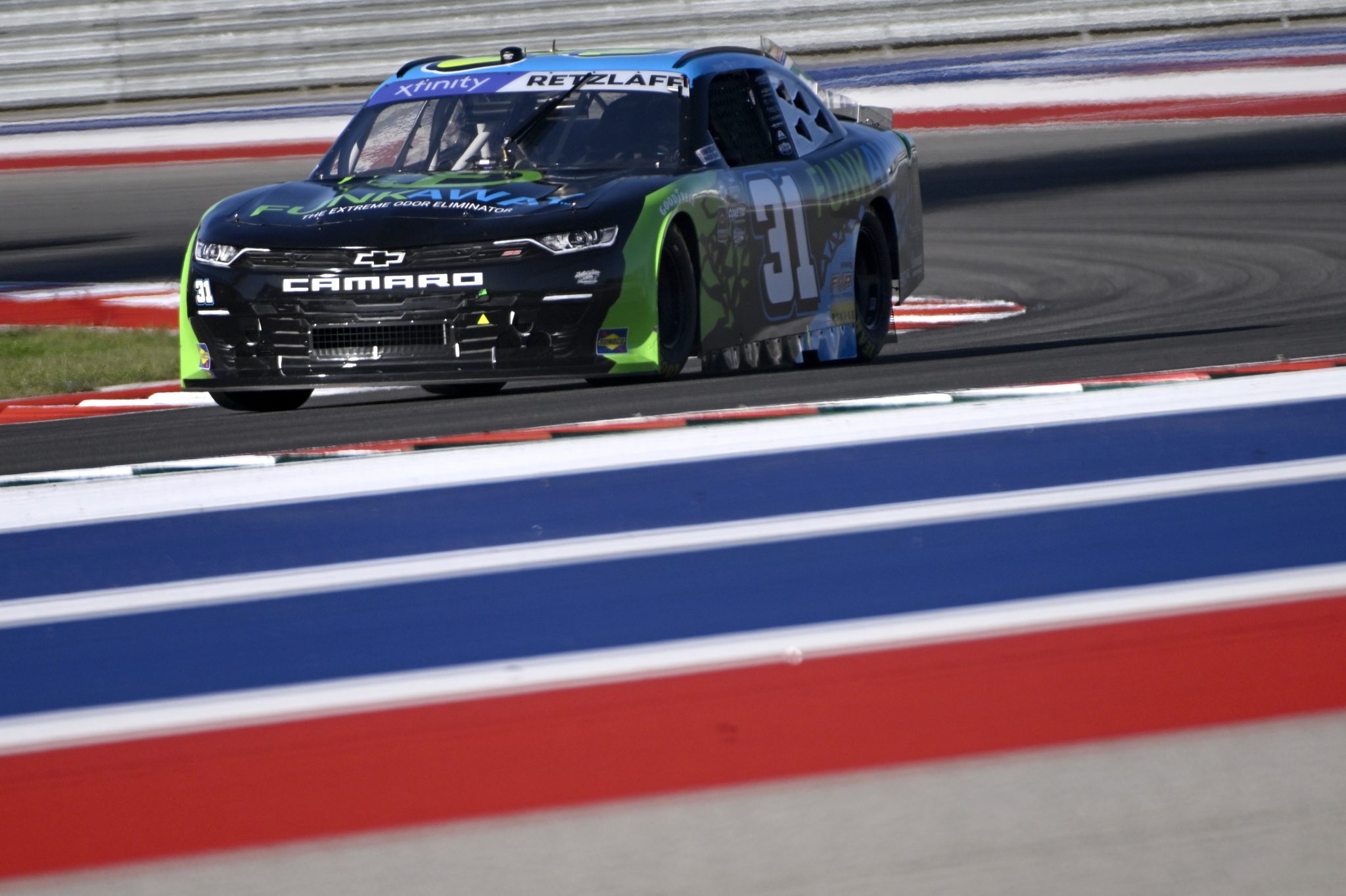 AUSTIN, TEXAS - MARCH 24: Parker Retzlaff, driver of the #31 FUNKAWAY Chevrolet, drives during practice for the NASCAR Xfinity Series Pit Boss 250 at Circuit of The Americas on March 24, 2023 in Austin, Texas. (Photo by Logan Riely/Getty Images) | Getty Images