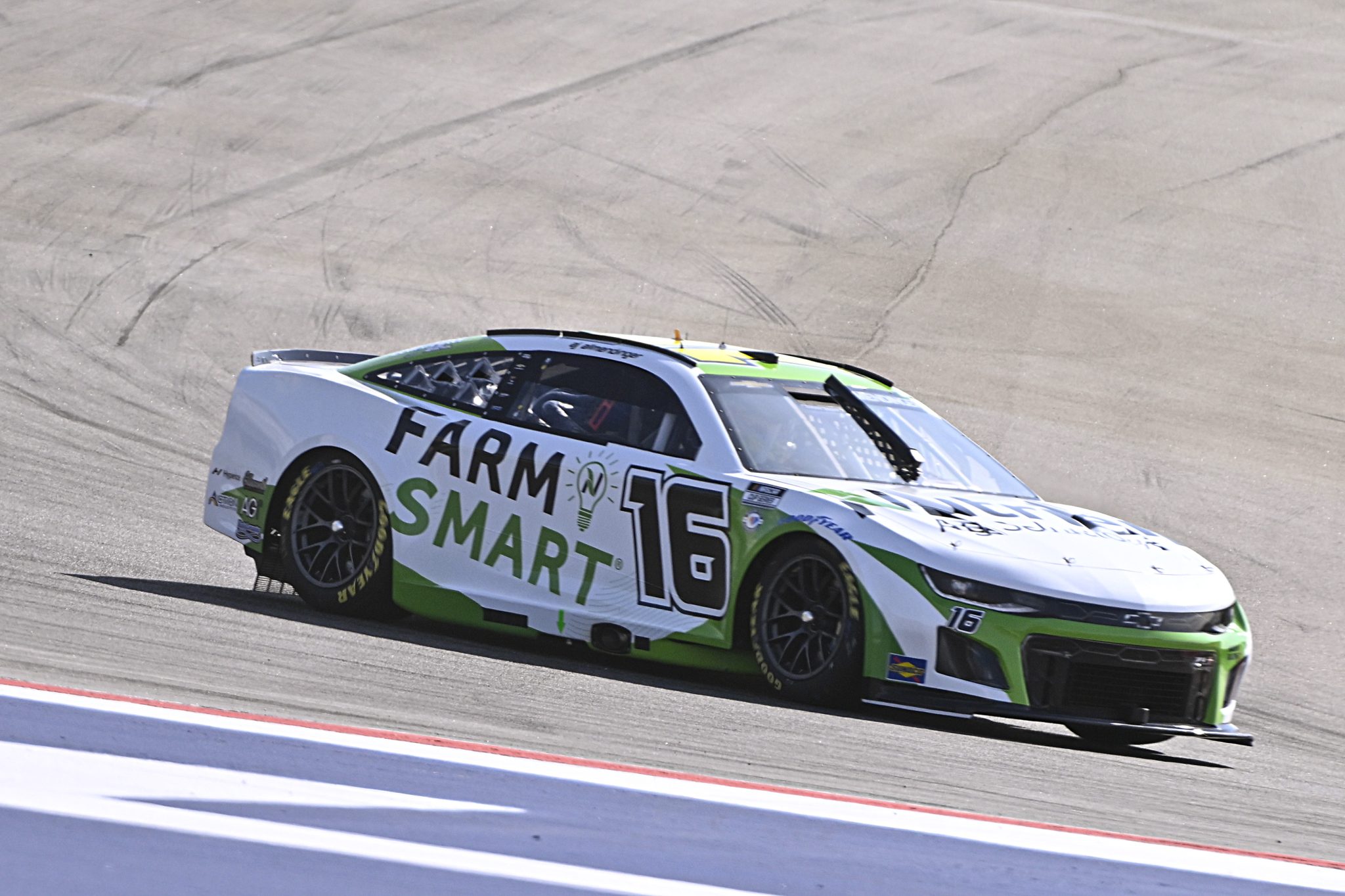 AUSTIN, TEXAS - MARCH 25: AJ Allmendinger, driver of the #16 Farmsmart Chevrolet, drives during qualifying for the NASCAR Cup Series EchoPark Automotive Grand Prix at Circuit of The Americas on March 25, 2023 in Austin, Texas. (Photo by Logan Riely/Getty Images) | Getty Images