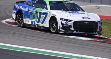 AUSTIN, TEXAS - MARCH 24: Chris Buescher, driver of the #17 Fifth Third Bank Ford, drives during practice for the NASCAR Cup Series EchoPark Automotive Grand Prix at Circuit of The Americas on March 24, 2023 in Austin, Texas. (Photo by Logan Riely/Getty Images) | Getty Images