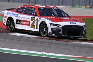 AUSTIN, TEXAS - MARCH 24: Harrison Burton, driver of the #21 Motorcraft/Quick Lane Ford, drives during practice for the NASCAR Cup Series EchoPark Automotive Grand Prix at Circuit of The Americas on March 24, 2023 in Austin, Texas. (Photo by Logan Riely/Getty Images) | Getty Images