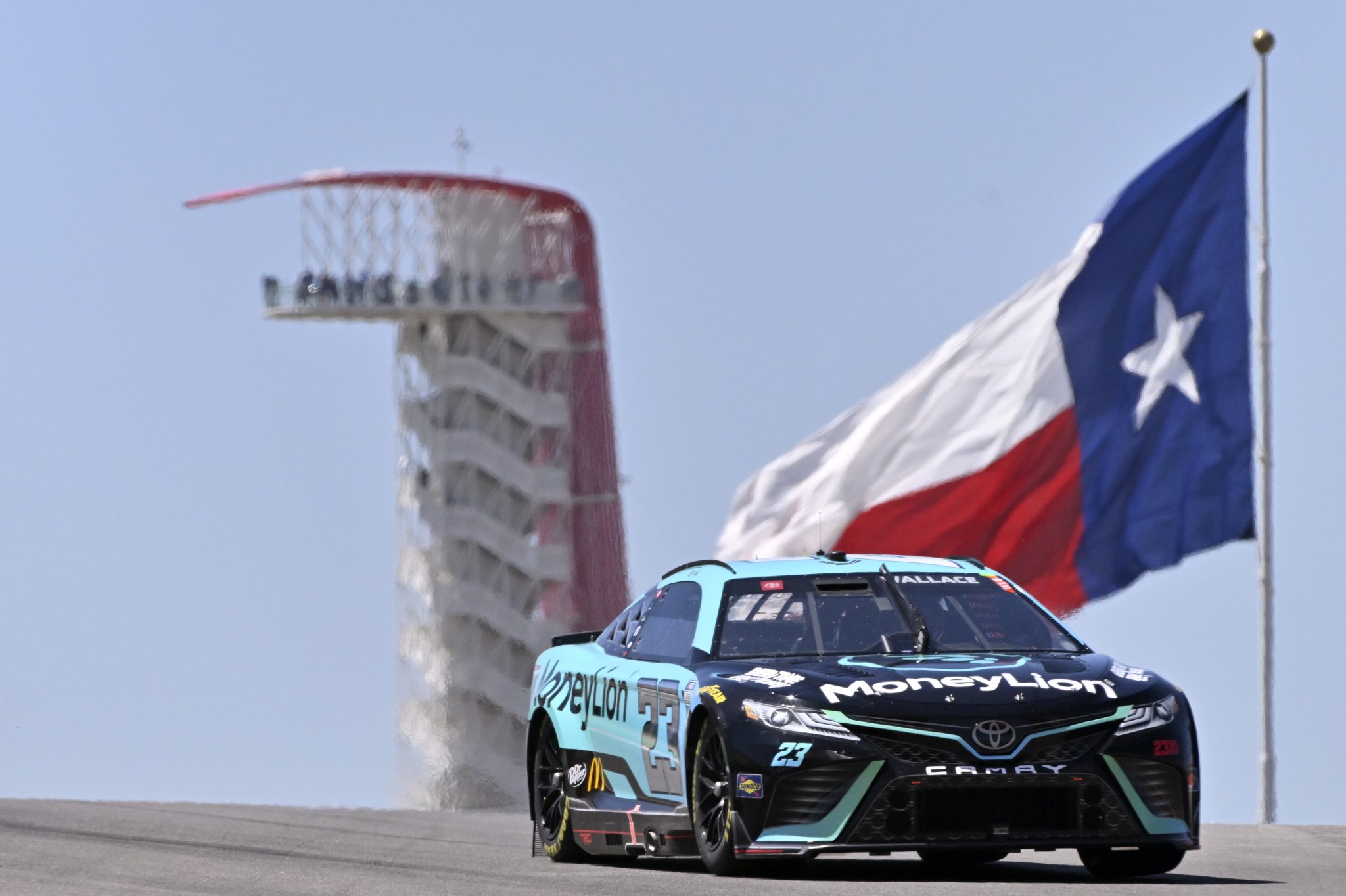 AUSTIN, TEXAS - MARCH 24: Bubba Wallace, driver of the #23 MoneyLion Toyota, drives during practice for the NASCAR Cup Series EchoPark Automotive Grand Prix at Circuit of The Americas on March 24, 2023 in Austin, Texas. (Photo by Logan Riely/Getty Images) | Getty Images