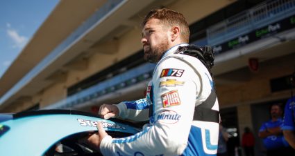 AUSTIN, TEXAS - MARCH 25: Ricky Stenhouse Jr., driver of the #47 Kroger/Blue Buffalo Chevrolet, enters his car in the garage area during qualifying for the NASCAR Cup Series EchoPark Automotive Grand Prix at Circuit of The Americas on March 25, 2023 in Austin, Texas. (Photo by Chris Graythen/Getty Images) | Getty Images