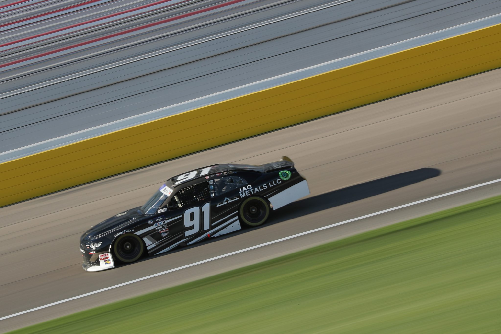 LAS VEGAS, NEVADA - MARCH 03: Josh Bilicki, driver of the #91 JAG Metals LLC Chevrolet, drives during practice for the NASCAR Xfinity Series Alsco Uniforms 300 at Las Vegas Motor Speedway on March 03, 2023 in Las Vegas, Nevada. (Photo by Meg Oliphant/Getty Images) | Getty Images