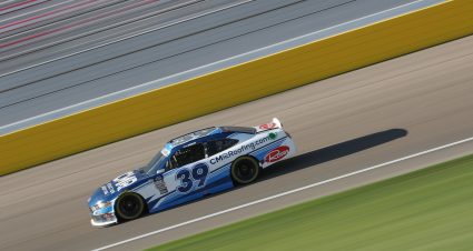LAS VEGAS, NEVADA - MARCH 03: Ryan Sieg, driver of the #39 CMRroofing.com Ford, drives during practice for the NASCAR Xfinity Series Alsco Uniforms 300 at Las Vegas Motor Speedway on March 03, 2023 in Las Vegas, Nevada. (Photo by Meg Oliphant/Getty Images) | Getty Images