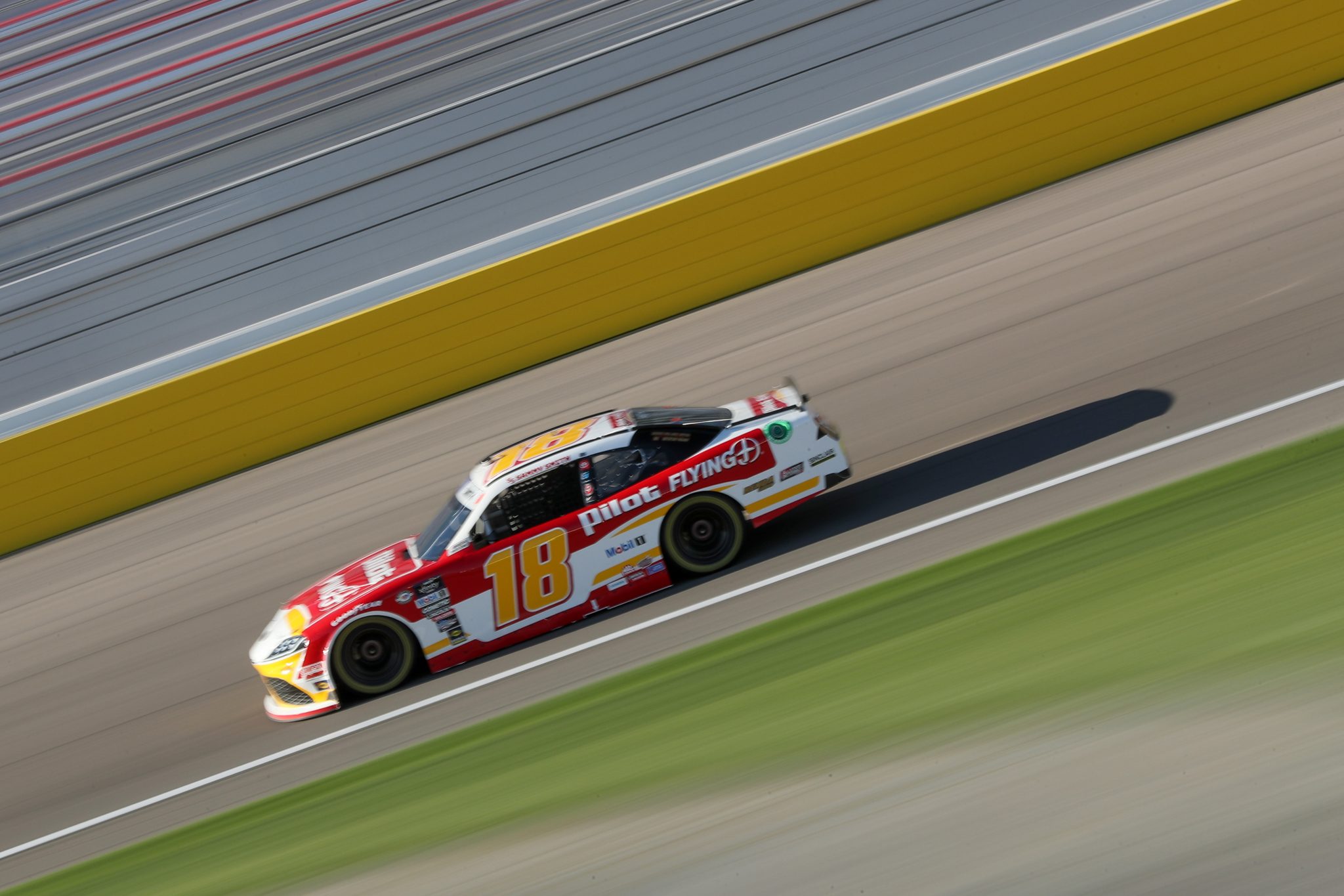 LAS VEGAS, NEVADA - MARCH 03: Sammy Smith, driver of the #18 Pilot Flying J Toyota, drives during practice for the NASCAR Xfinity Series Alsco Uniforms 300 at Las Vegas Motor Speedway on March 03, 2023 in Las Vegas, Nevada. (Photo by Meg Oliphant/Getty Images) | Getty Images
