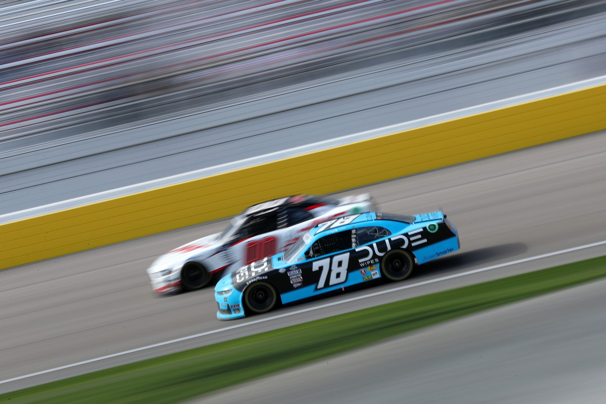 LAS VEGAS, NEVADA - MARCH 04: Anthony Alfredo, driver of the #78 Dude Wipes Chevrolet, drives during the NASCAR Xfinity Series Alsco Uniforms 300 at Las Vegas Motor Speedway on March 04, 2023 in Las Vegas, Nevada. (Photo by Meg Oliphant/Getty Images) | Getty Images
