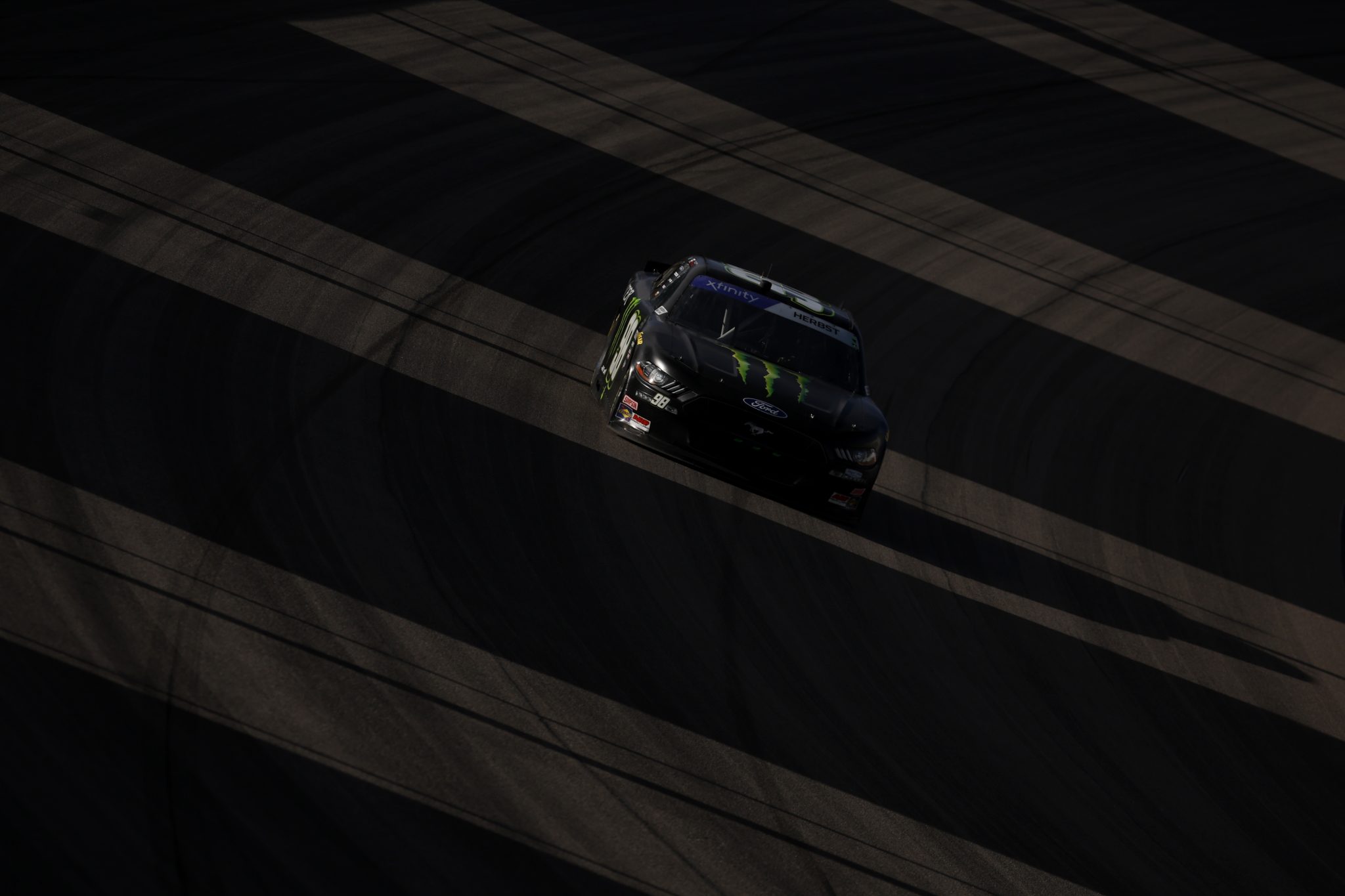 LAS VEGAS, NEVADA - MARCH 04: Riley Herbst, driver of the #98 Monster Energy Ford, drives during the NASCAR Xfinity Series Alsco Uniforms 300 at Las Vegas Motor Speedway on March 04, 2023 in Las Vegas, Nevada. (Photo by Chris Graythen/Getty Images) | Getty Images