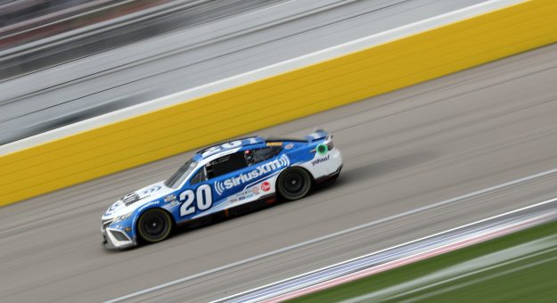 LAS VEGAS, NEVADA - MARCH 05: Christopher Bell, driver of the #20 SiriusXM Toyota, drives during the NASCAR Cup Series Pennzoil 400 at Las Vegas Motor Speedway on March 05, 2023 in Las Vegas, Nevada. (Photo by Meg Oliphant/Getty Images) | Getty Images