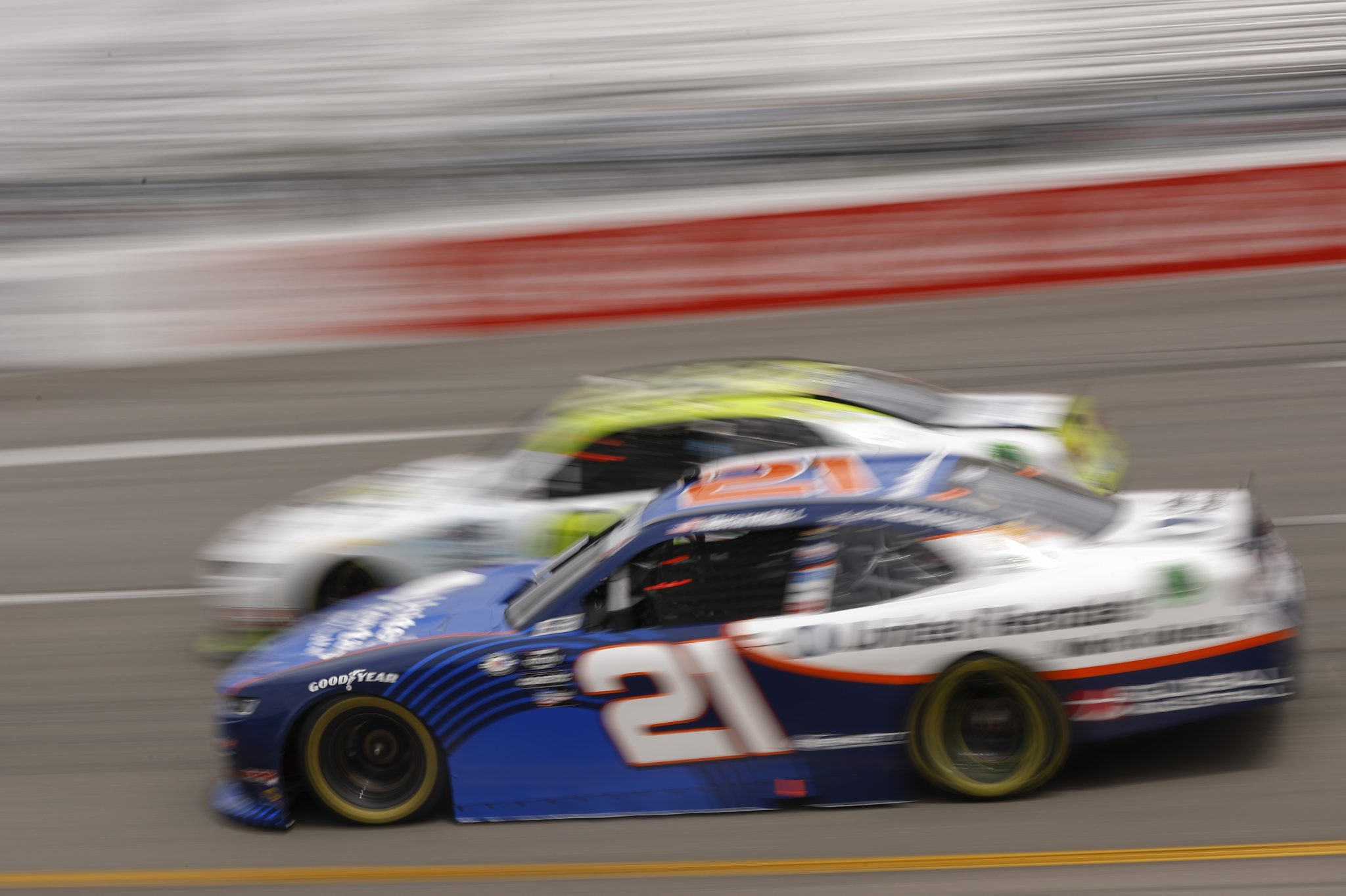 RICHMOND, VIRGINIA - APRIL 01: Austin Hill, driver of the #21 United Rentals Chevrolet, drives during the NASCAR Xfinity Series ToyotaCare 250 at Richmond Raceway on April 01, 2023 in Richmond, Virginia. (Photo by Jared C. Tilton/Getty Images) | Getty Images