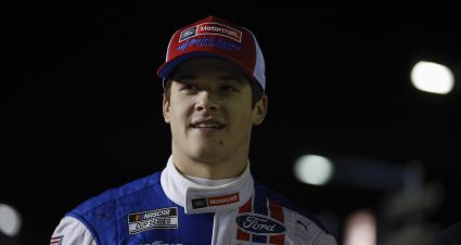 DAYTONA BEACH, FLORIDA - FEBRUARY 15: Harrison Burton, driver of the #21 Motorcraft/DEX Imaging Ford, looks on during qualifying for the Busch Light Pole at Daytona International Speedway on February 15, 2023 in Daytona Beach, Florida. (Photo by Sean Gardner/Getty Images) | Getty Images
