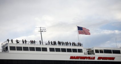 MARTINSVILLE, VIRGINIA - APRIL 14: A general view of of spotters prior to the NASCAR Craftsman Truck Series Long John Silver's 200 at Martinsville Speedway on April 14, 2023 in Martinsville, Virginia. (Photo by Sean Gardner/Getty Images) | Getty Images