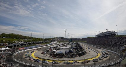 MARTINSVILLE, VIRGINIA - APRIL 16: A general view of racing during the NASCAR Cup Series NOCO 400 at Martinsville Speedway on April 16, 2023 in Martinsville, Virginia. (Photo by Sean Gardner/Getty Images) | Getty Images