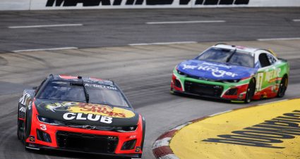 MARTINSVILLE, VIRGINIA - APRIL 15: Austin Dillon, driver of the #3 Bass Pro Shops Chevrolet, and Ricky Stenhouse Jr., driver of the #47 Kroger/Tree Top Chevrolet,  drive during practice for the NASCAR Cup Series NOCO 400 at Martinsville Speedway on April 15, 2023 in Martinsville, Virginia. (Photo by Jared C. Tilton/Getty Images) | Getty Images