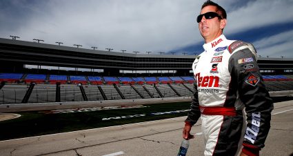 FORT WORTH, TEXAS - APRIL 08: Greg Biffle, driver of the #16 Kleen Performance Ford, walks on the grid during qualifying for the NASCAR Sprint Cup Series Duck Commander 500 at Texas Motor Speedway on April 8, 2016 in Fort Worth, Texas.  (Photo by Sean Gardner/Getty Images) | Getty Images