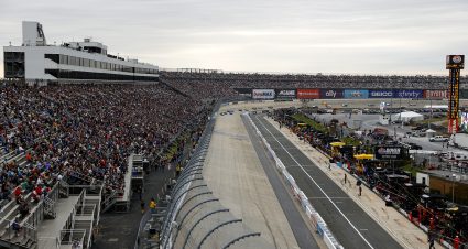 DOVER, DELAWARE - MAY 01: A general view of the pace lap prior to the NASCAR Cup Series DuraMAX Drydene 400 presented by RelaDyne at Dover Motor Speedway on May 01, 2022 in Dover, Delaware. (Photo by Tim Nwachukwu/Getty Images) | Getty Images