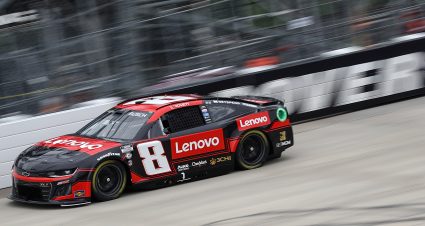DOVER, DELAWARE - APRIL 29: Kyle Busch, driver of the #8 Lenovo Chevrolet, drives during practice for the NASCAR Cup Series Würth 400 at Dover International Speedway on April 29, 2023 in Dover, Delaware. (Photo by Tim Nwachukwu/Getty Images) | Getty Images
