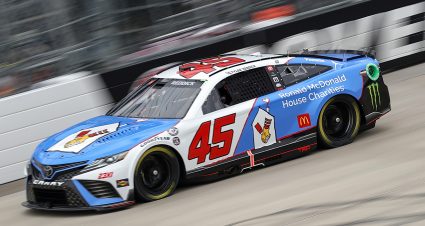 DOVER, DELAWARE - APRIL 29: Tyler Reddick, driver of the #45 Ronald McDonald House Toyota, drives during practice for the NASCAR Cup Series Würth 400 at Dover International Speedway on April 29, 2023 in Dover, Delaware. (Photo by Tim Nwachukwu/Getty Images) | Getty Images