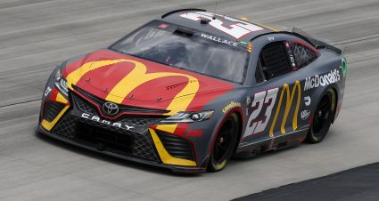 DOVER, DELAWARE - MAY 01: Bubba Wallace, driver of the #23 McDonald's Toyota, drives during the NASCAR Cup Series Würth 400 at Dover International Speedway on May 01, 2023 in Dover, Delaware. (Photo by James Gilbert/Getty Images) | Getty Images