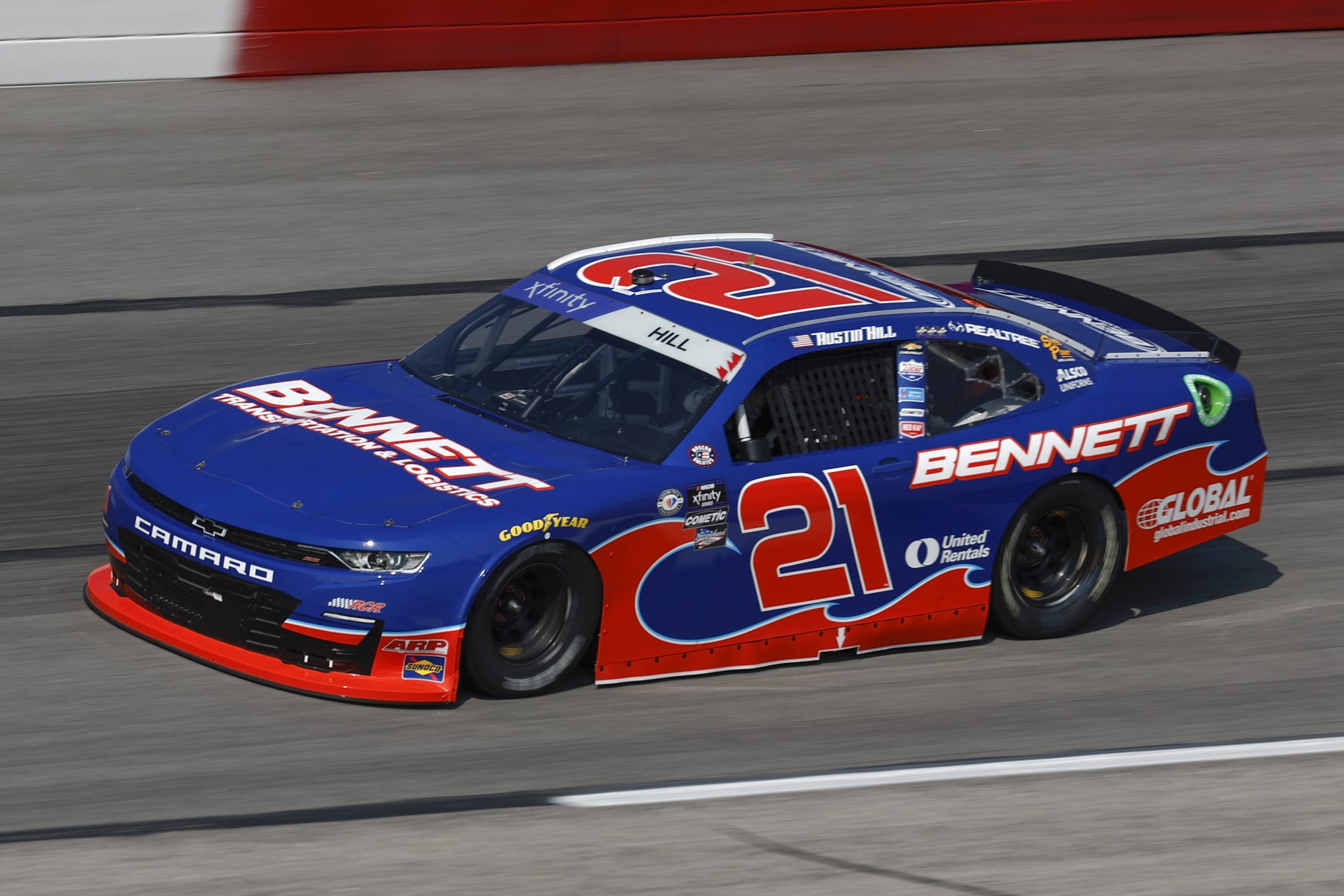 DARLINGTON, SOUTH CAROLINA - MAY 12: Austin Hill, driver of the #21 Bennett Transportation Chevrolet, drives during practice for the NASCAR Xfinity Series Shriners Children's 200 at Darlington Raceway on May 12, 2023 in Darlington, South Carolina. (Photo by Jared C. Tilton/Getty Images) | Getty Images