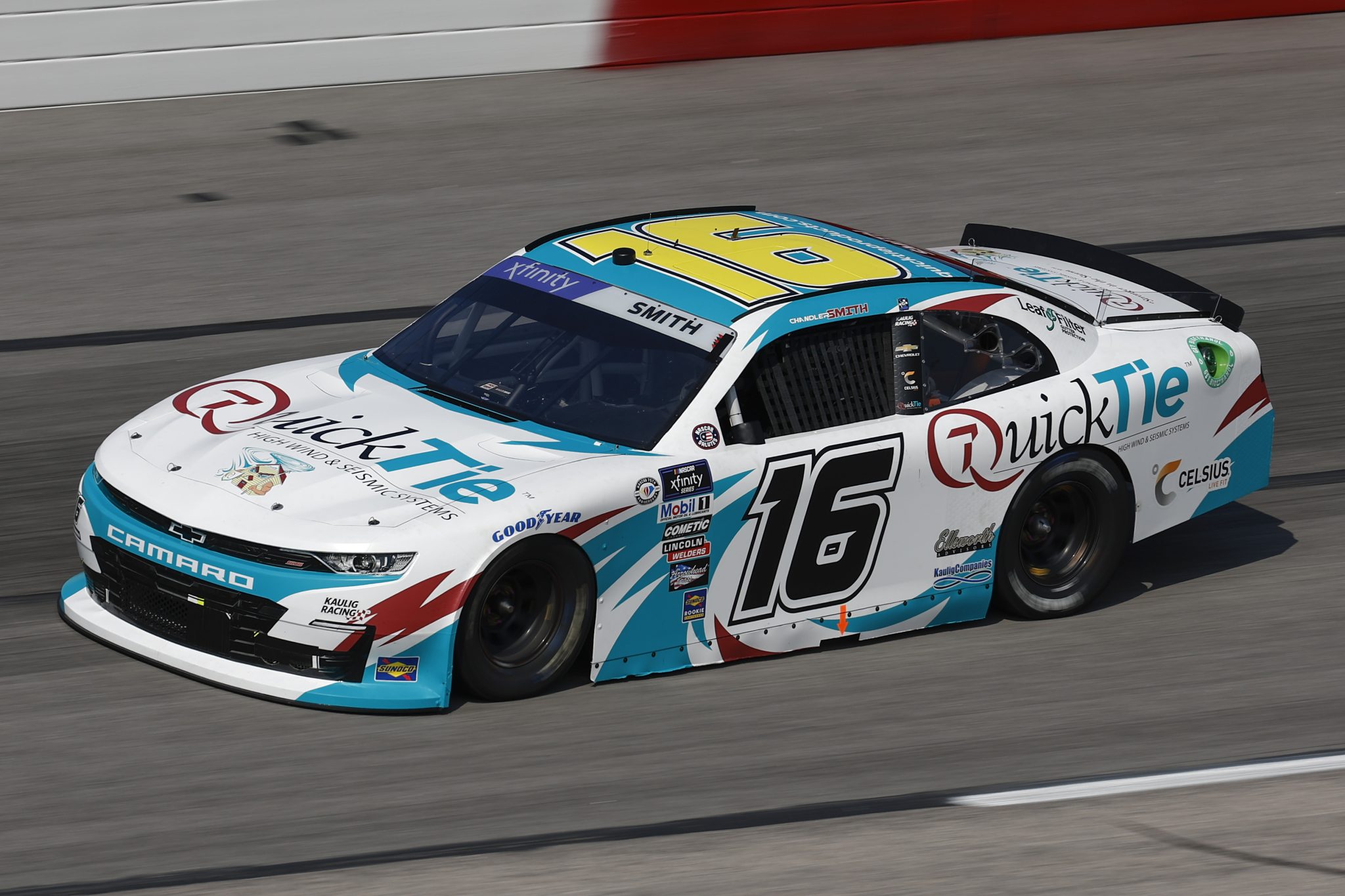 DARLINGTON, SOUTH CAROLINA - MAY 12: Chandler Smith, driver of the #16 Quick Tie Products Inc. Chevrolet, drives during practice for the NASCAR Xfinity Series Shriners Children's 200 at Darlington Raceway on May 12, 2023 in Darlington, South Carolina. (Photo by Jared C. Tilton/Getty Images) | Getty Images